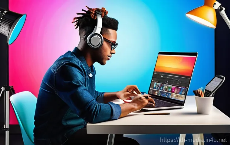 미디어 인턴십 - **Prompt:** A focused young media professional, wearing stylish business casual, seated at a sleek, ... 미디어 인턴십 - **Prompt:** A focused young media professional, wearing stylish business casual, seated at a sleek, ...